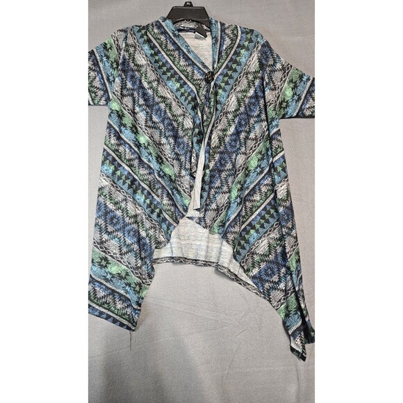 Bobeau size medium one button asymmetrical wrap (cardigan) - Picture 1 of 7